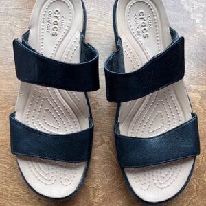 Crocs A-Leigh 2 Strap Wedge Sandals 202531